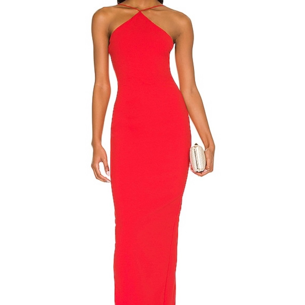 Nookie Elegant Red Halter Neck Dress